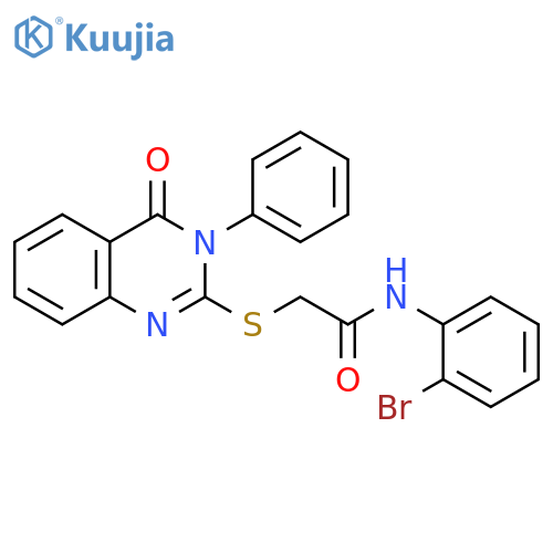 N-(2-Bromophenyl)-2-[(4-oxo-3-phenyl-3,4-dihydroquinazolin-2-yl)sulfanyl]acetamide structure