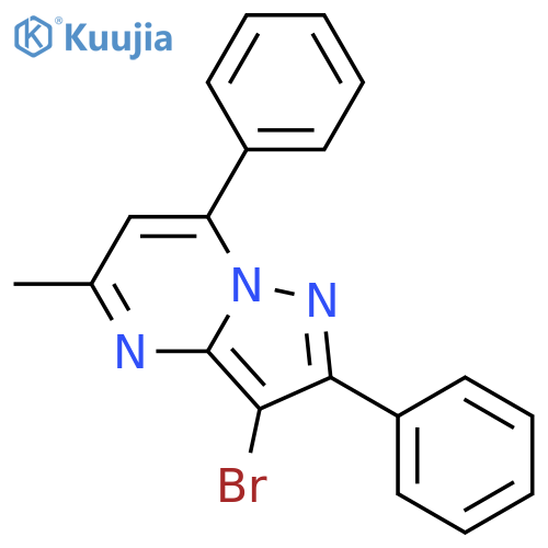 PYRAZOLO[1,5-A]PYRIMIDINE, 3-BROMO-5-METHYL-2,7-DIPHENYL- structure
