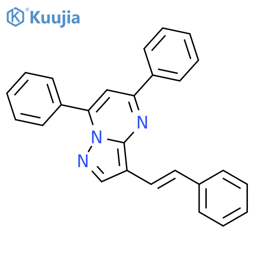 PYRAZOLO[1,5-A]PYRIMIDINE, 5,7-DIPHENYL-3-[(1E)-2-PHENYLETHENYL]- structure