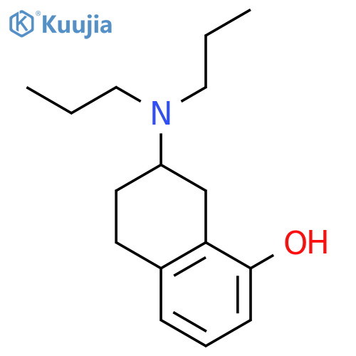 1-Naphthalenol, 7-(dipropylamino)-5,6,7,8-tetrahydro-, (7R)- structure