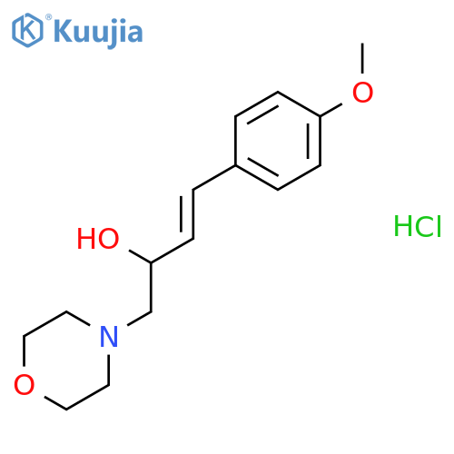 (3E)-4-(4-methoxyphenyl)-1-morpholin-4-ylbut-3-en-2-ol hydrochloride structure