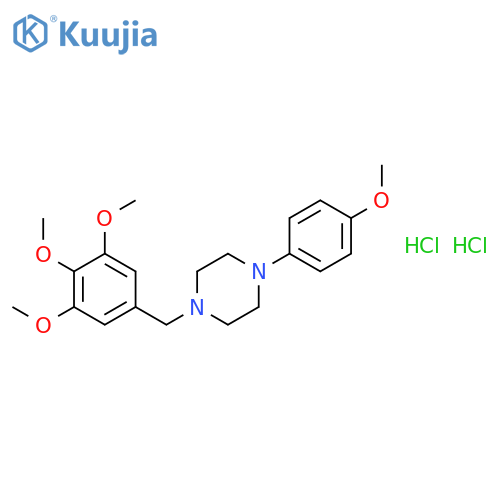 1-(4-methoxyphenyl)-4-(3,4,5-trimethoxybenzyl)piperazine dihydrochloride structure