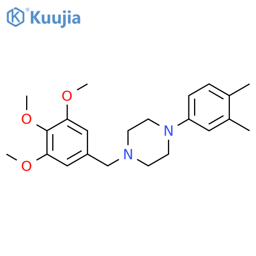Piperazine, 1-(3,4-dimethylphenyl)-4-[(3,4,5-trimethoxyphenyl)methyl]- structure