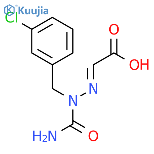 Acetic acid, [(aminocarbonyl)[(3-chlorophenyl)methyl]hydrazono]- structure