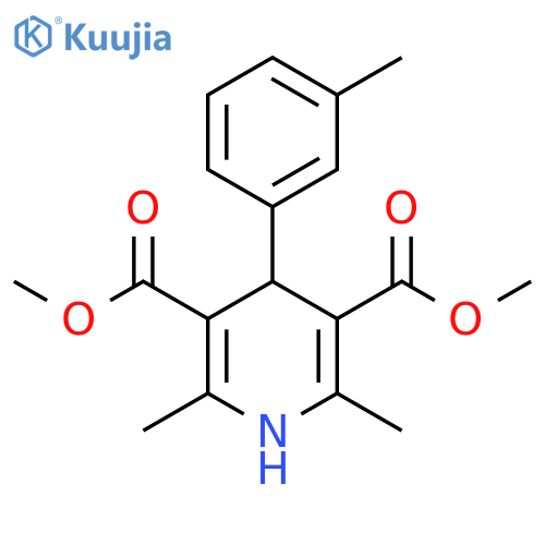 1,4-Dihydro-2,6-dimethyl-4-(3-methylphenyl)-3,5-pyridinedicarboxylic acid dimethyl ester structure