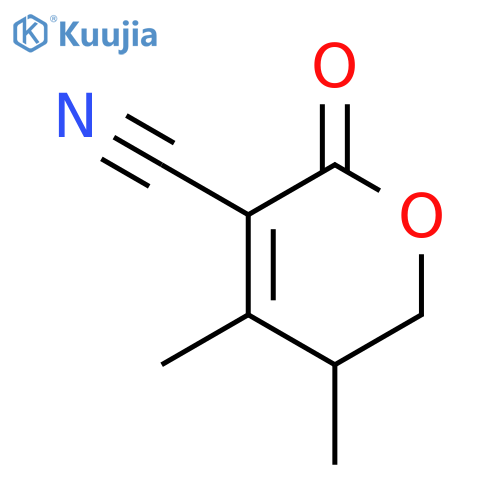 2H-Pyran-3-carbonitrile, 5,6-dihydro-4,5-dimethyl-2-oxo- structure