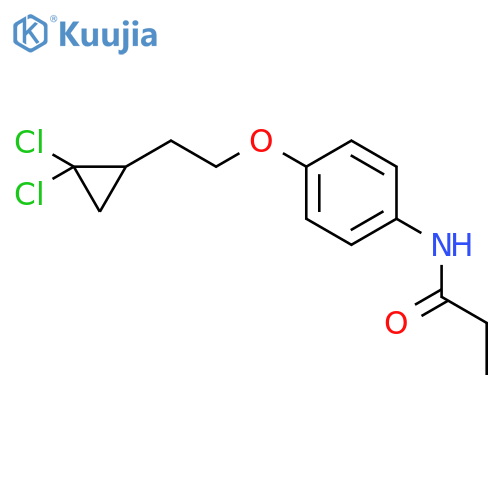 Propanamide, N-[4-[2-(2,2-dichlorocyclopropyl)ethoxy]phenyl]- structure
