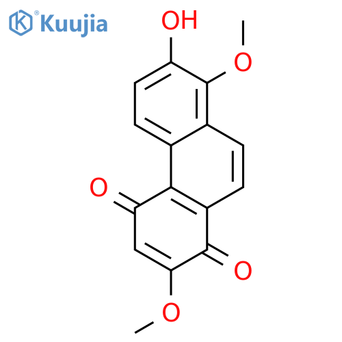 7-hydroxy-2,8-dimethoxyphenanthrene-1,4-dione structure