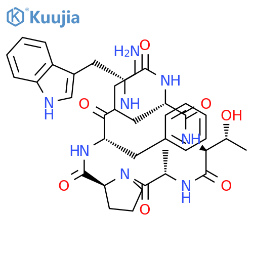 CYCLO(L-ALANYL-L-PROLYL-L-PHENYLALANYL-D-TRYPTOPHYL-L-LYSYL-L-THREONYL) structure