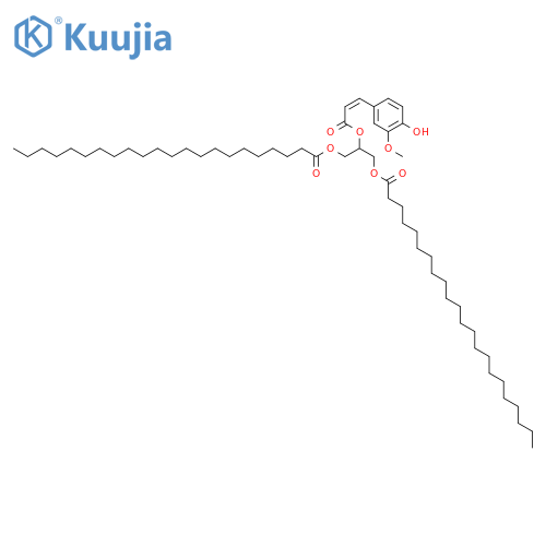 2-{[(2E)-3-(4-hydroxy-3-methoxyphenyl)prop-2-enoyl]oxy}propane-1,3-diyl didocosanoate structure