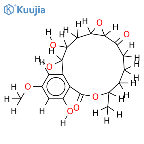 3,4,5,6,13,14,15,15a-Octahydro-9,13,14-trihydroxy-11-methoxy-6-methyl-2H-oxirenoh2benzoxacyclotetradecin-2,8(1aH)-dione structure
