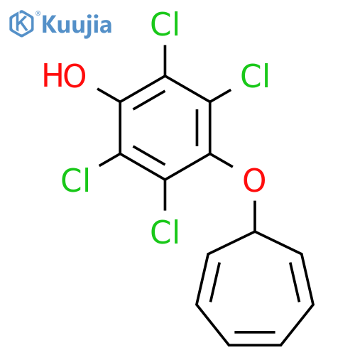 Phenol, 2,3,5,6-tetrachloro-4-(2,4,6-cycloheptatrien-1-yloxy)- structure