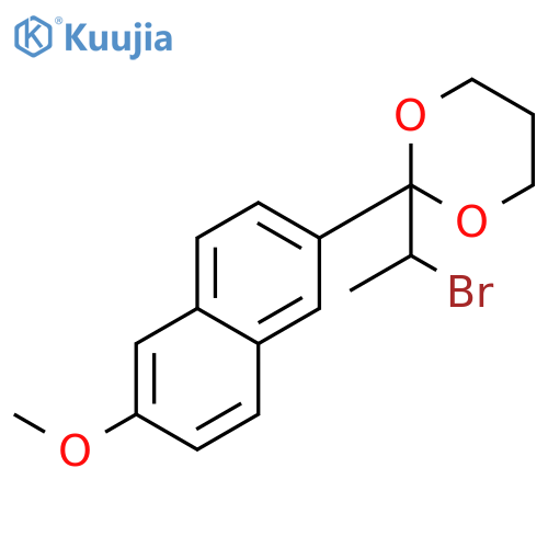1,3-Dioxane, 2-(1-bromoethyl)-2-(6-methoxy-2-naphthalenyl)- structure