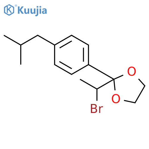 2-(1-Bromoethyl)-2-[4-(2-methylpropyl)phenyl]-1,3-dioxolane structure