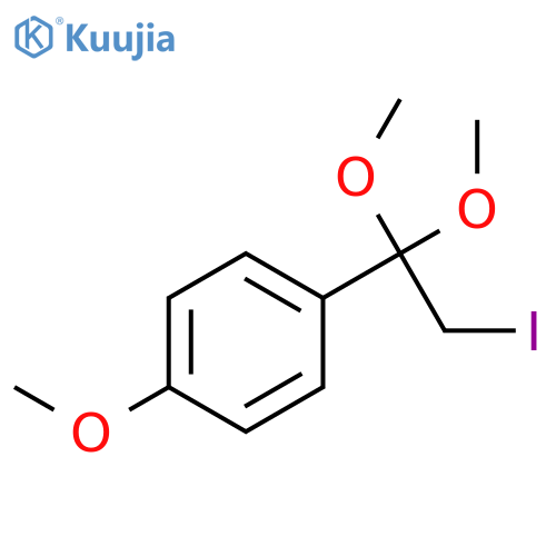 Benzene, 1-(2-iodo-1,1-dimethoxyethyl)-4-methoxy- structure