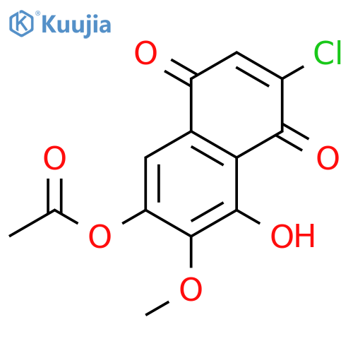 1,4-NAPHTHALENEDIONE, 6-(ACETYLOXY)-2-CHLORO-8-HYDROXY-7-METHOXY- structure