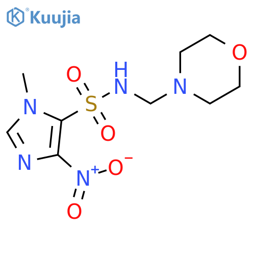 3-methyl-n-(morpholin-4-ylmethyl)-5-nitroimidazole-4-sulfonamide structure