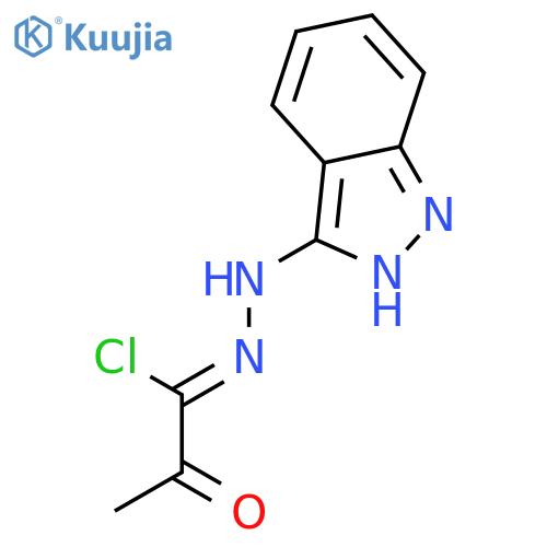 PROPANEHYDRAZONOYL CHLORIDE, N-1H-INDAZOL-3-YL-2-OXO- structure