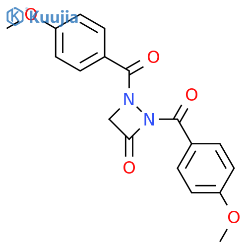 1,2-DIAZETIDIN-3-ONE, 1,2-BIS(4-METHOXYBENZOYL)- structure