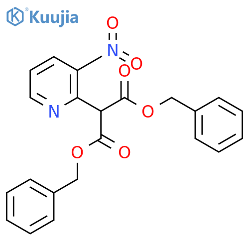 2-bis(benzyloxycarbonyl)methyl-3-nitropyridine structure