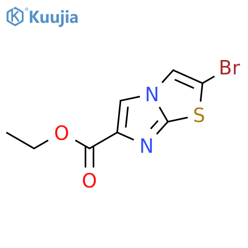 Ethyl 2-bromoimidazo2,1-b1,3thiazole-6-carboxylate structure