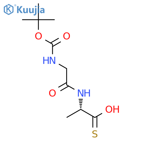 L-Alanine, N-[N-[(1,1-dimethylethoxy)carbonyl]glycyl]thio- structure