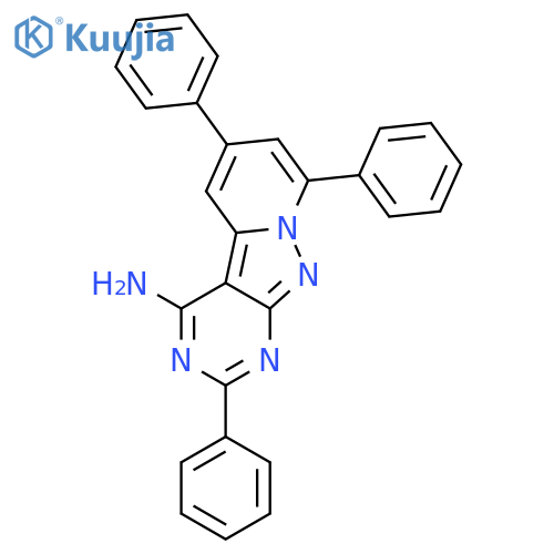 Pyrido[1',2':1,5]pyrazolo[3,4-d]pyrimidin-4-amine, 2,6,8-triphenyl- structure