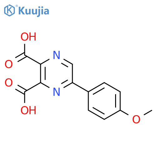 5-(4-Methoxyphenyl)-pyrazine-2,3-dicarboxylic acid structure