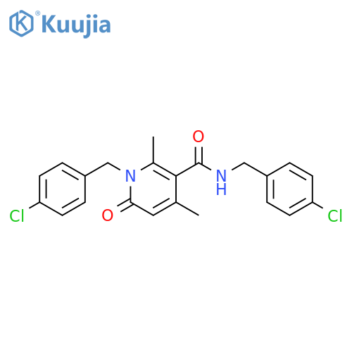 3-Pyridinecarboxamide,N,1-bis[(4-chlorophenyl)methyl]-1,6-dihydro-2,4-dimethyl-6-oxo- structure