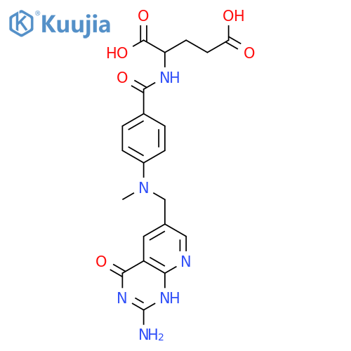 N-(4-{[(2-amino-4-oxo-1,4-dihydropyrido[2,3-d]pyrimidin-6-yl)methyl](methyl)amino}benzoyl)glutamic acid structure