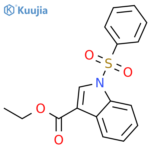 1H-Indole-3-carboxylic acid, 1-(phenylsulfonyl)-, ethyl ester structure