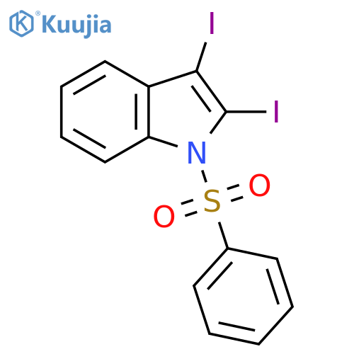 1H-Indole, 2,3-diiodo-1-(phenylsulfonyl)- structure