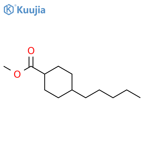 Cyclohexanecarboxylic acid, 4-pentyl-, methyl ester, trans- structure