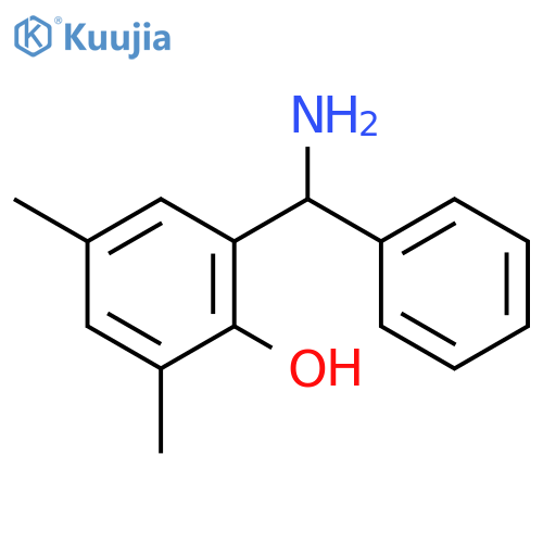 2-amino(phenyl)methyl-4,6-dimethylphenol structure