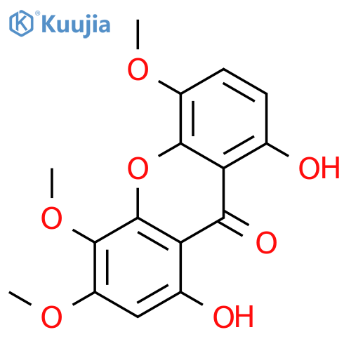 9H-Xanthen-9-one, 1,8-dihydroxy-3,4,5-trimethoxy- structure