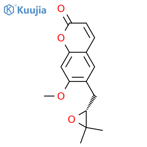 6-[[(2R)-3,3-Dimethyloxiran-2-yl]methyl]-7-methoxychromen-2-one structure