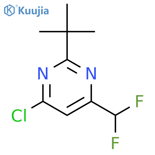 Pyrimidine, 4-chloro-6-(difluoromethyl)-2-(1,1-dimethylethyl)- structure