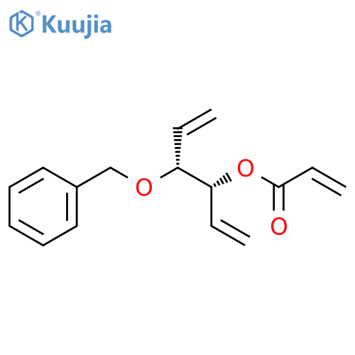 2-PROPENOIC ACID, (1R,2R)-1-ETHENYL-2-(PHENYLMETHOXY)-3-BUTENYL ESTER structure
