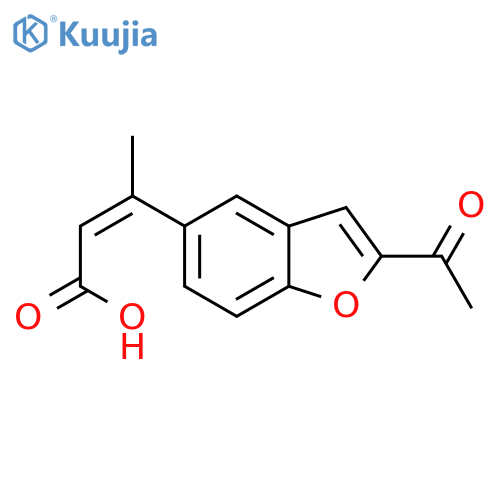2-BUTENOIC ACID, 3-(2-ACETYL-5-BENZOFURANYL)-, (2E)- structure