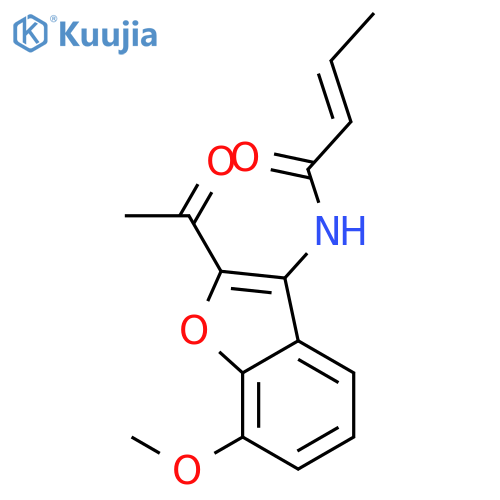 2-BUTENAMIDE, N-(2-ACETYL-7-METHOXY-3-BENZOFURANYL)-, (2E)- structure