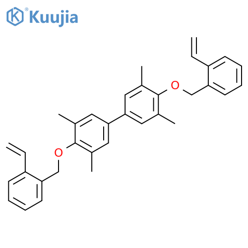 1,1'-BIPHENYL, 4,4'-BIS[(ETHENYLPHENYL)METHOXY]-3,3',5,5'-TETRAMETHYL- structure