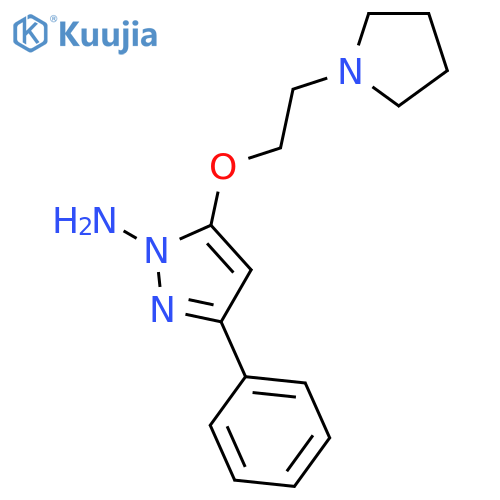 3-phenyl-5-(2-pyrrolidin-1-ylethoxy)-1H-pyrazol-1-amine structure