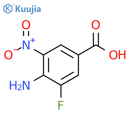 Benzoic acid, 4-amino-3-fluoro-5-nitro- (9CI) structure