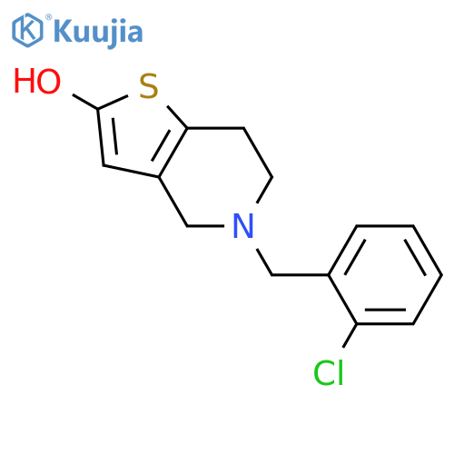 THIENO[3,2-C]PYRIDINOL, 5-[(2-CHLOROPHENYL)METHYL]-4,5,6,7-TETRAHYDRO- structure