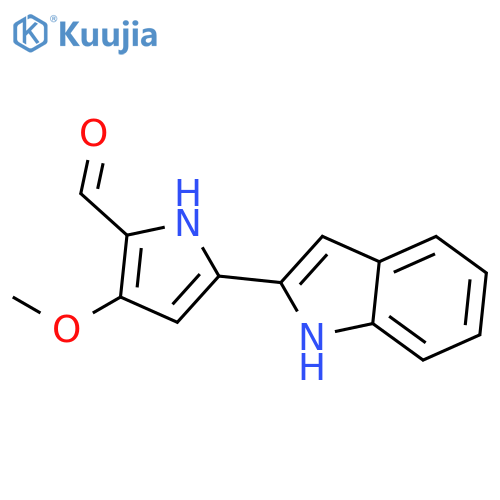 5-(1H-Indol-2-yl)-3-methoxy-1H-pyrrole-2-carbaldehyde structure