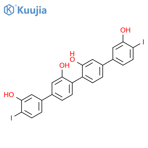 [1,1':4',1'':4'',1'''-QUATERPHENYL]-2'',3',3,3'''-TETROL, 4,4'''-DIIODO- structure