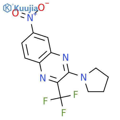 QUINOXALINE, 6-NITRO-3-(1-PYRROLIDINYL)-2-(TRIFLUOROMETHYL)- structure