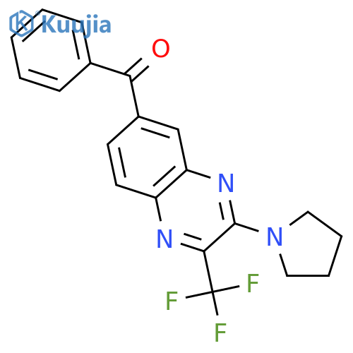 METHANONE, PHENYL[3-(1-PYRROLIDINYL)-2-(TRIFLUOROMETHYL)-6-QUINOXALINYL]- structure