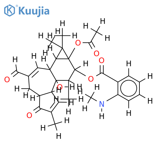 12-(2-methylaminobenzoyl)-4-deoxyphorbaldehyde-13-acetate structure