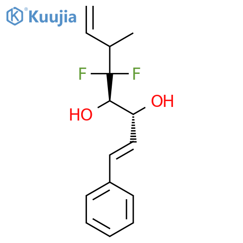 1,7-Octadiene-3,4-diol, 5,5-difluoro-6-methyl-1-phenyl-, (1E,3R,4R)-rel- structure
